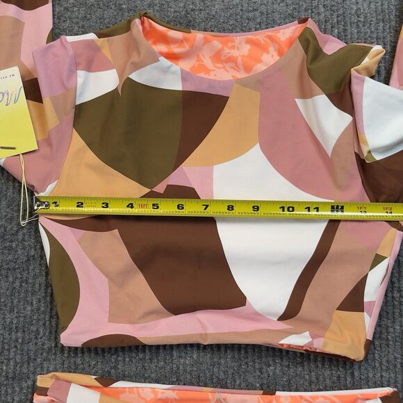 Maaji Swimwear Set Womens Medium Long Sleeve Top Bikini Bottom Reversible NEW - Picture 8 of 8